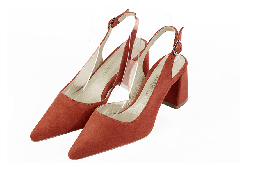 Terracotta orange dress shoes for women - Florence KOOIJMAN